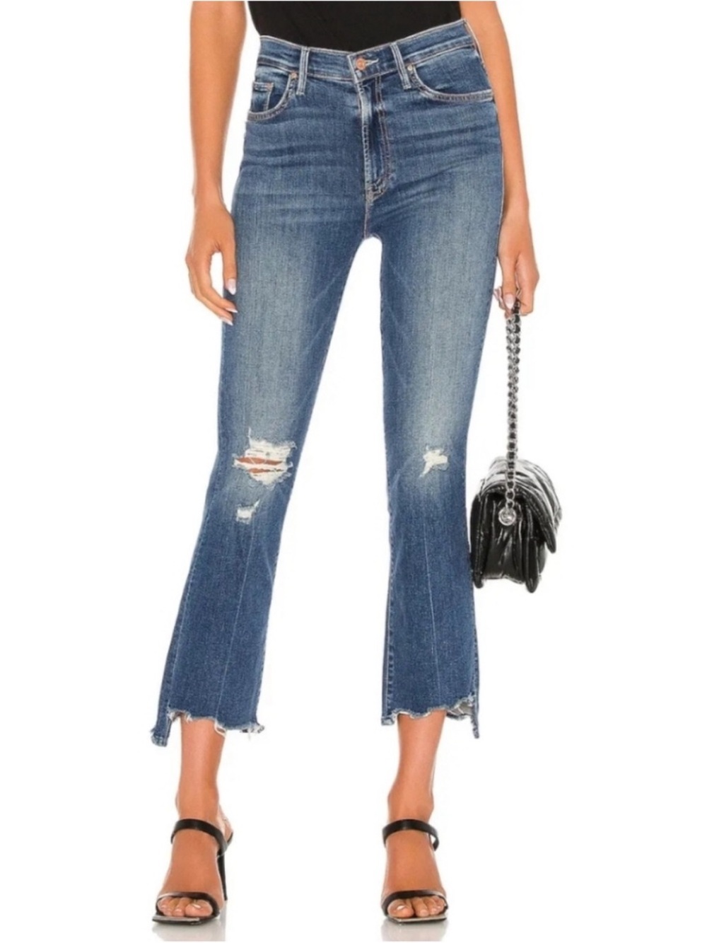 MOTHER The Insider Step Crop Step Chew Dancing On Coals‎ Size 29 Distressed